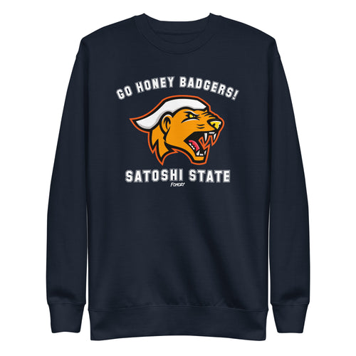 Go Honey Badgers! Satoshi State Bitcoin Crewneck Sweatshirt-fomo21