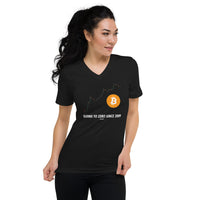 Load image into Gallery viewer, Going To Zero Since 2009 Bitcoin Women's V-Neck T-Shirt-fomo21
