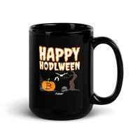 Load image into Gallery viewer, Happy HODLween Bitcoin Black Coffee Mug-fomo21
