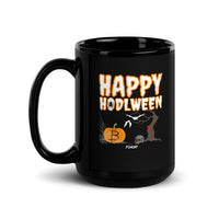 Load image into Gallery viewer, Happy HODLween Bitcoin Black Coffee Mug-fomo21
