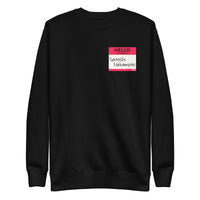 Load image into Gallery viewer, Hello My Name Is Satoshi Nakamoto Bitcoin Crewneck Sweatshirt-fomo21
