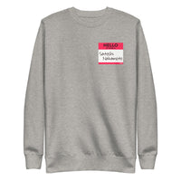 Load image into Gallery viewer, Hello My Name Is Satoshi Nakamoto Bitcoin Crewneck Sweatshirt-fomo21
