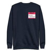 Load image into Gallery viewer, Hello My Name Is Satoshi Nakamoto Bitcoin Crewneck Sweatshirt-fomo21
