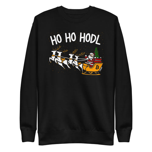Ho Ho HODL Bitcoin Crewneck Sweatshirt-fomo21