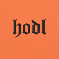 Load image into Gallery viewer, HODL Bitcoin Orange Medieval Embroidered T-Shirt-fomo21
