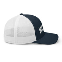 Load image into Gallery viewer, HODL Bitcoin (White Embroidery) Trucker Hat-Trucker Hat-fomo21
