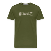 Load image into Gallery viewer, Hustle Harder T-Shirt in Olive, motivational graphic tee
