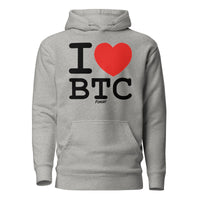 Load image into Gallery viewer, I Heart BTC Bitcoin Hoodie Sweatshirt-Pullover Hoodie Sweatshirt-fomo21
