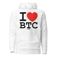 Load image into Gallery viewer, I Heart BTC Bitcoin Hoodie Sweatshirt-Pullover Hoodie Sweatshirt-fomo21
