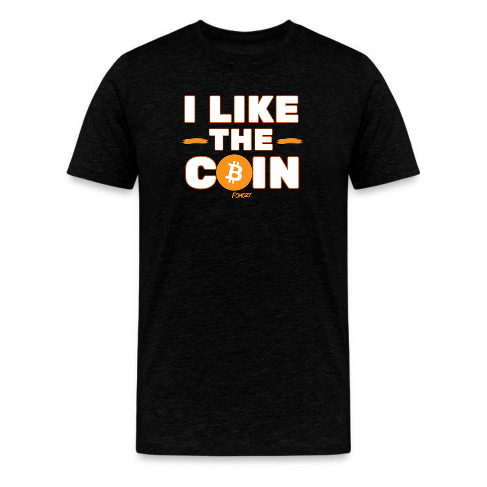 I Like The Coin Bitcoin T-Shirt in Black, unisex cryptocurrency graphic tee