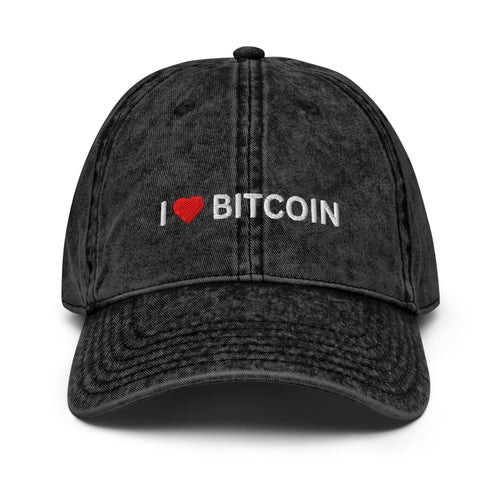 I Love Bitcoin Vintage Hat-fomo21