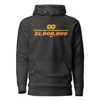 Load image into Gallery viewer, Infinity Divided By 21 Million Bitcoin Hoodie Sweatshirt-Pullover Hoodie Sweatshirt-fomo21
