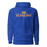Load image into Gallery viewer, Infinity Divided By 21 Million Bitcoin Hoodie Sweatshirt-Pullover Hoodie Sweatshirt-fomo21

