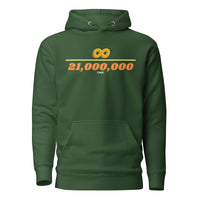 Load image into Gallery viewer, Infinity Divided By 21 Million Bitcoin Hoodie Sweatshirt-Pullover Hoodie Sweatshirt-fomo21
