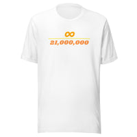 Load image into Gallery viewer, Infinity Divided By 21 Million Bitcoin T-Shirt-fomo21
