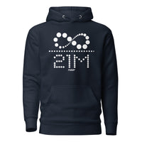 Load image into Gallery viewer, Infinity Divided By 21 Million Bitcoin (White Dotted) Hoodie Sweatshirt-fomo21
