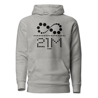 Load image into Gallery viewer, Infinity Divided By 21 Million (Black Dotted) Hoodie Sweatshirt-Pullover Hoodie Sweatshirt-fomo21
