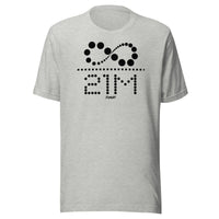 Load image into Gallery viewer, Infinity Divided By 21 Million (Black Dotted) T-Shirt-T-Shirt-fomo21
