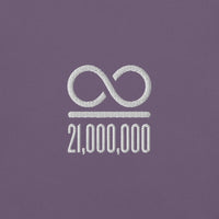 Load image into Gallery viewer, Infinity Divided By 21,000,000 Bitcoin Embroidered T-Shirt-fomo21

