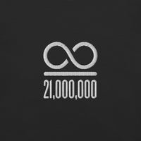 Load image into Gallery viewer, Infinity Divided By 21,000,000 Bitcoin Embroidered T-Shirt-fomo21
