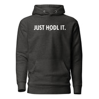Load image into Gallery viewer, Just HODL It (White Lettering) Bitcoin Hoodie Sweatshirt-Pullover Hoodie Sweatshirt-fomo21
