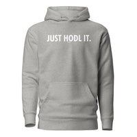 Load image into Gallery viewer, Just HODL It (White Lettering) Bitcoin Hoodie Sweatshirt-Pullover Hoodie Sweatshirt-fomo21
