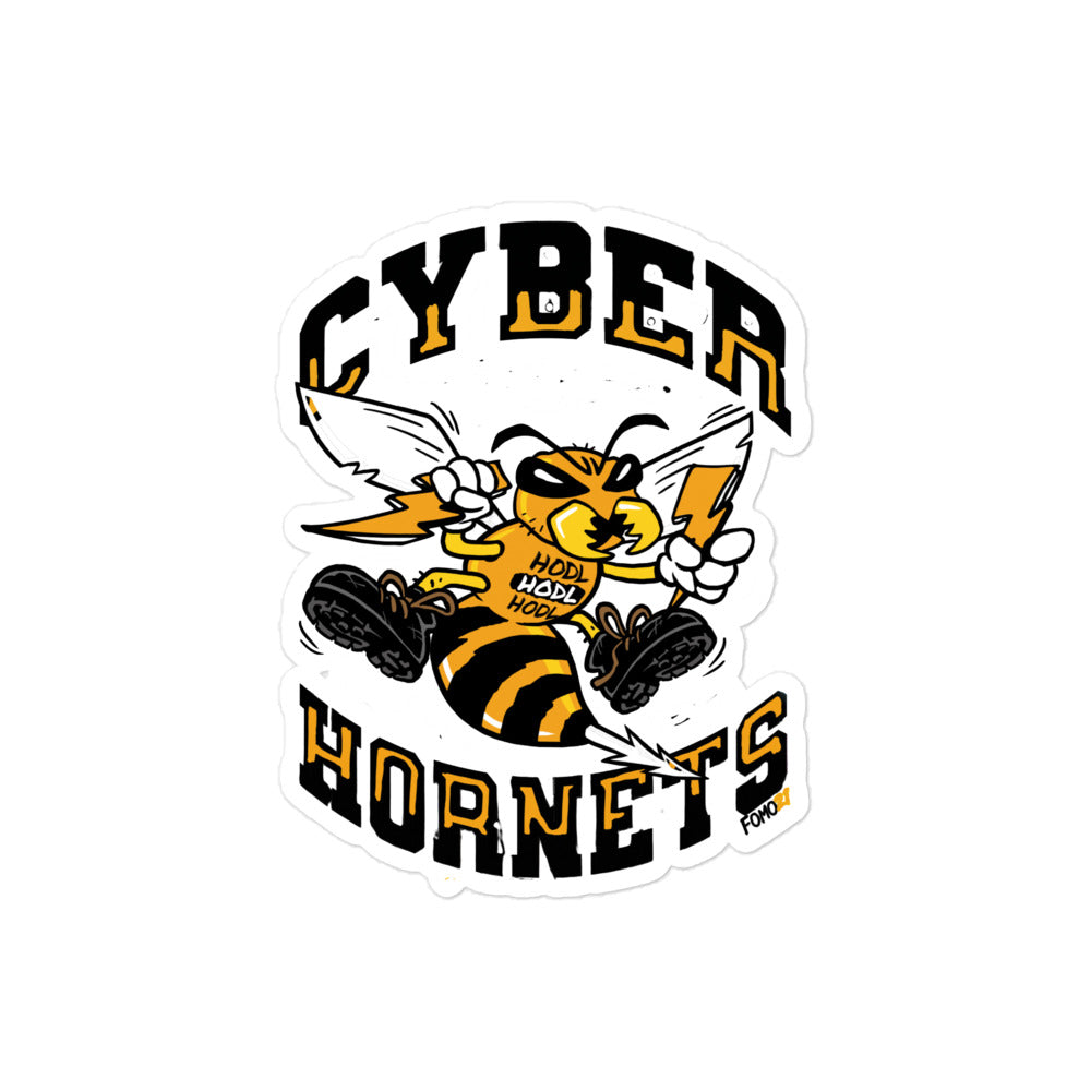 Cyber Hornets Bitcoin Sticker - fomo21