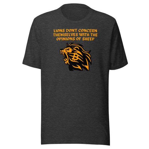 Lions Don't Concern Themselves With The Opinions of Sheep Bitcoin T-Shirt-fomo21