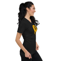 Load image into Gallery viewer, Melt Your Face Bitcoin Women's V-Neck T-Shirt-fomo21
