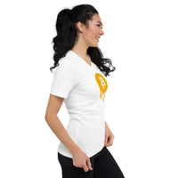 Load image into Gallery viewer, Melt Your Face Bitcoin Women's V-Neck T-Shirt-fomo21
