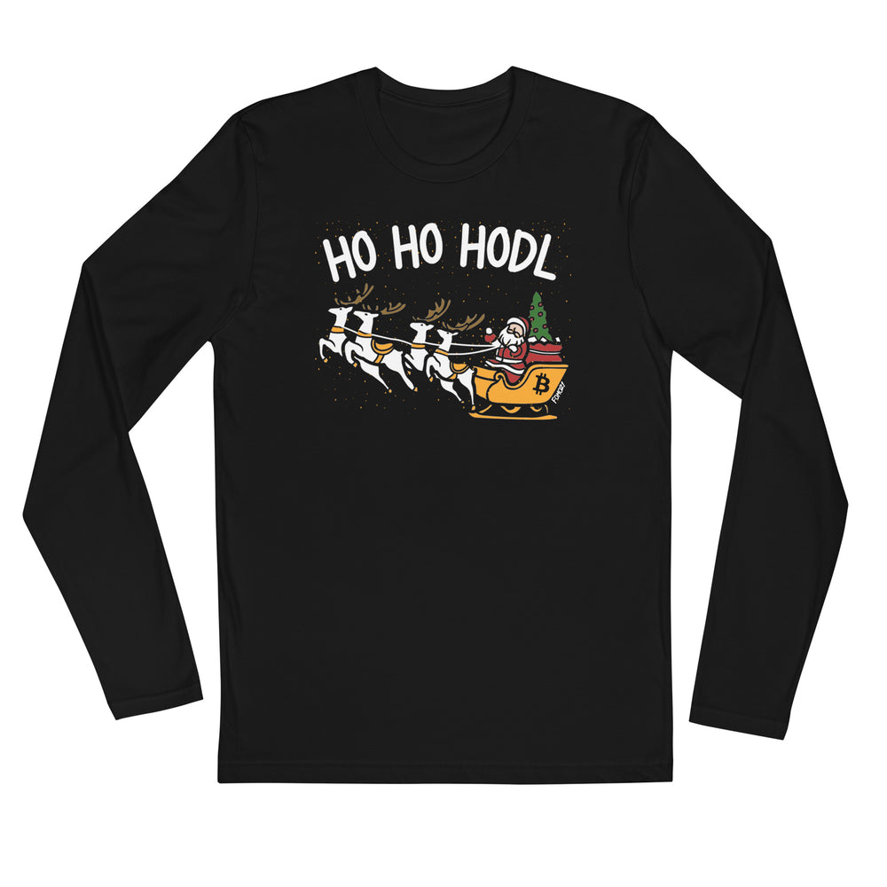 Ho Ho HODL Bitcoin Long Sleeved Shirt - fomo21