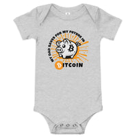 Load image into Gallery viewer, My Dad Saves For My Future In Bitcoin (Piggy Bank) Infant One Piece-Infant One Piece-fomo21
