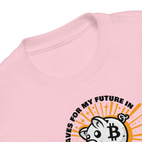 Load image into Gallery viewer, My Dad Saves For My Future In Bitcoin (Piggy Bank) Toddler T-Shirt-fomo21
