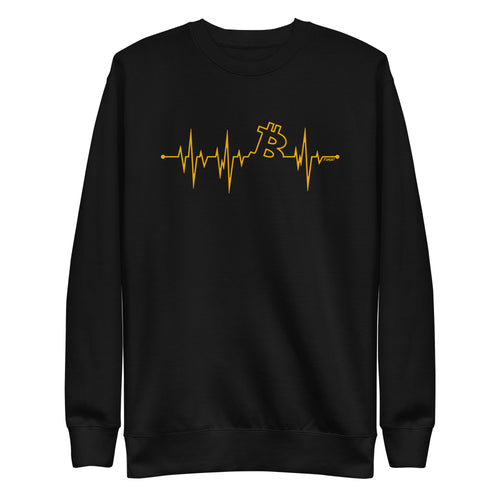 My Heart Beats Bitcoin Crewneck Sweatshirt-fomo21