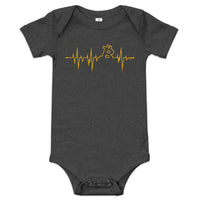 Load image into Gallery viewer, My Heart Beats Bitcoin Infant One Piece-fomo21
