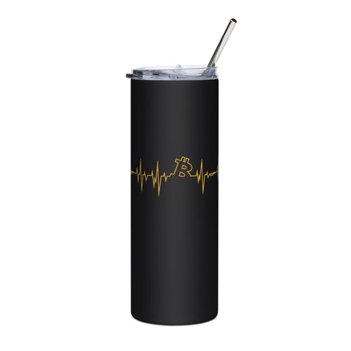 My Heart Beats Bitcoin Pulse Stainless Steel Tumbler-fomo21