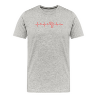 Load image into Gallery viewer, My Heart Beats Carnivore T-Shirt in athletic heather color, unisex design, short sleeve.
