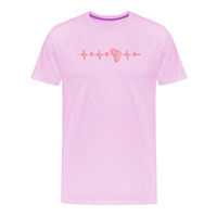 Load image into Gallery viewer, My Heart Beats Carnivore T-Shirt in heather prism lilac color, unisex design, short sleeve.
