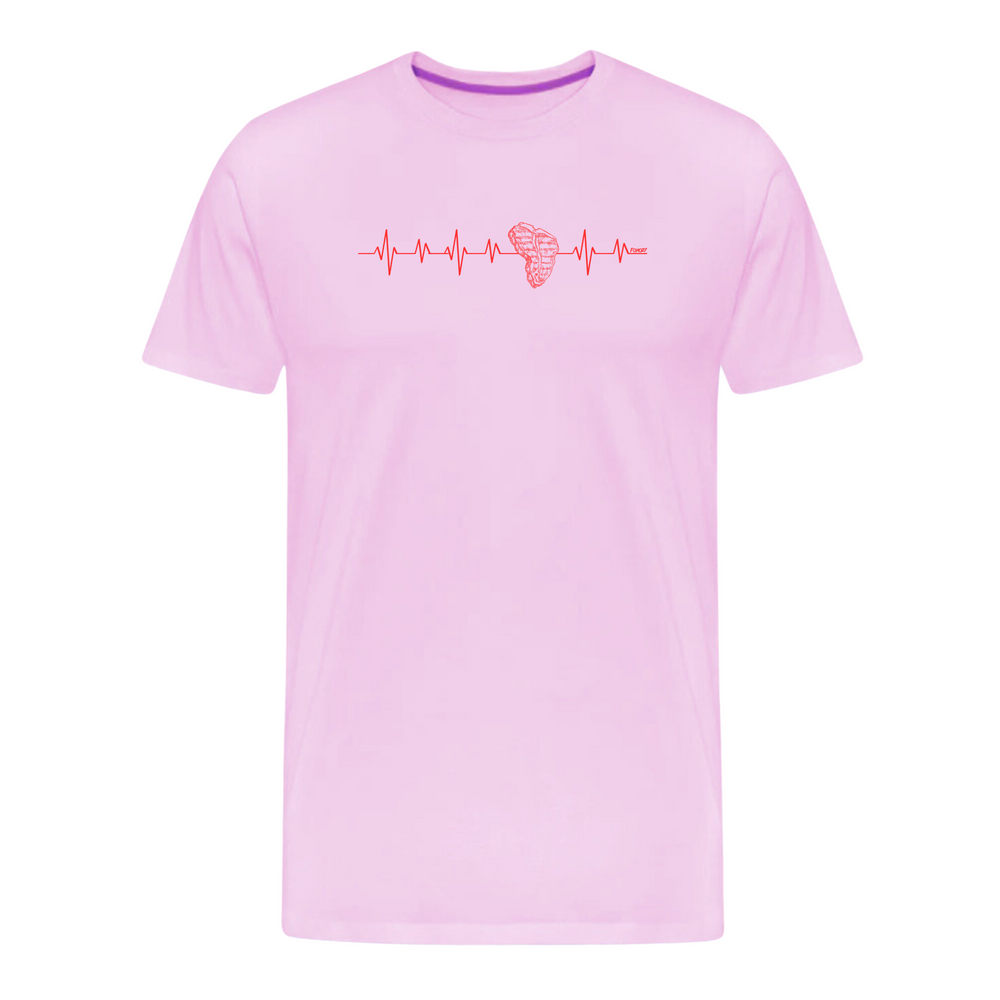 My Heart Beats Carnivore T-Shirt in heather prism lilac color, unisex design, short sleeve.