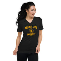 Load image into Gallery viewer, Nakamoto State University Bitcoin Women's V-Neck T-Shirt-fomo21
