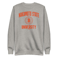 Load image into Gallery viewer, Nakamoto State University (Orange) Bitcoin Crewneck Sweatshirt-fomo21
