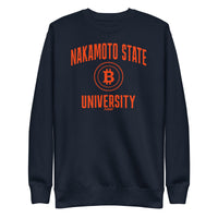 Load image into Gallery viewer, Nakamoto State University (Orange) Bitcoin Crewneck Sweatshirt-fomo21
