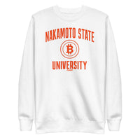 Load image into Gallery viewer, Nakamoto State University (Orange) Bitcoin Crewneck Sweatshirt-fomo21

