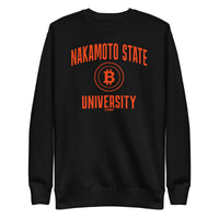 Load image into Gallery viewer, Nakamoto State University (Orange) Bitcoin Crewneck Sweatshirt-fomo21
