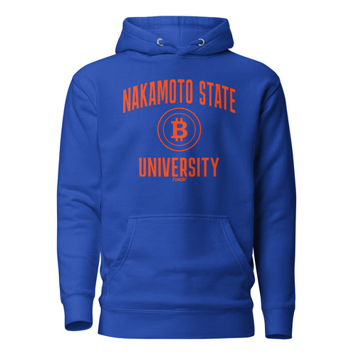 Nakamoto State University (Orange) Bitcoin Hoodie Sweatshirt-fomo21