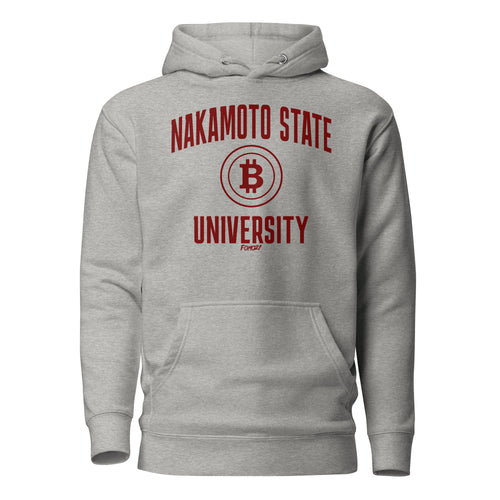 Nakamoto State University (Red) Bitcoin Hoodie Sweatshirt-fomo21