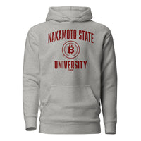 Load image into Gallery viewer, Nakamoto State University (Red) Bitcoin Hoodie Sweatshirt-Pullover Hoodie Sweatshirt-fomo21
