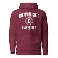 Load image into Gallery viewer, Nakamoto State University (White) Bitcoin Hoodie Sweatshirt-fomo21
