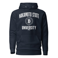 Load image into Gallery viewer, Nakamoto State University (White) Bitcoin Hoodie Sweatshirt-fomo21
