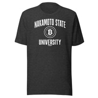 Load image into Gallery viewer, Nakamoto State University (White) Bitcoin T-Shirt-T-Shirt-fomo21
